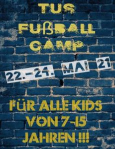 Tus laer fussball pfingstlager fussballcamp flyer mai