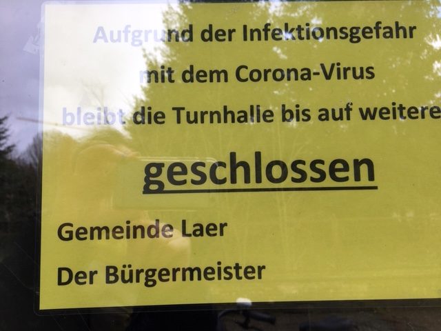 corona sportanlagen gewchlossen