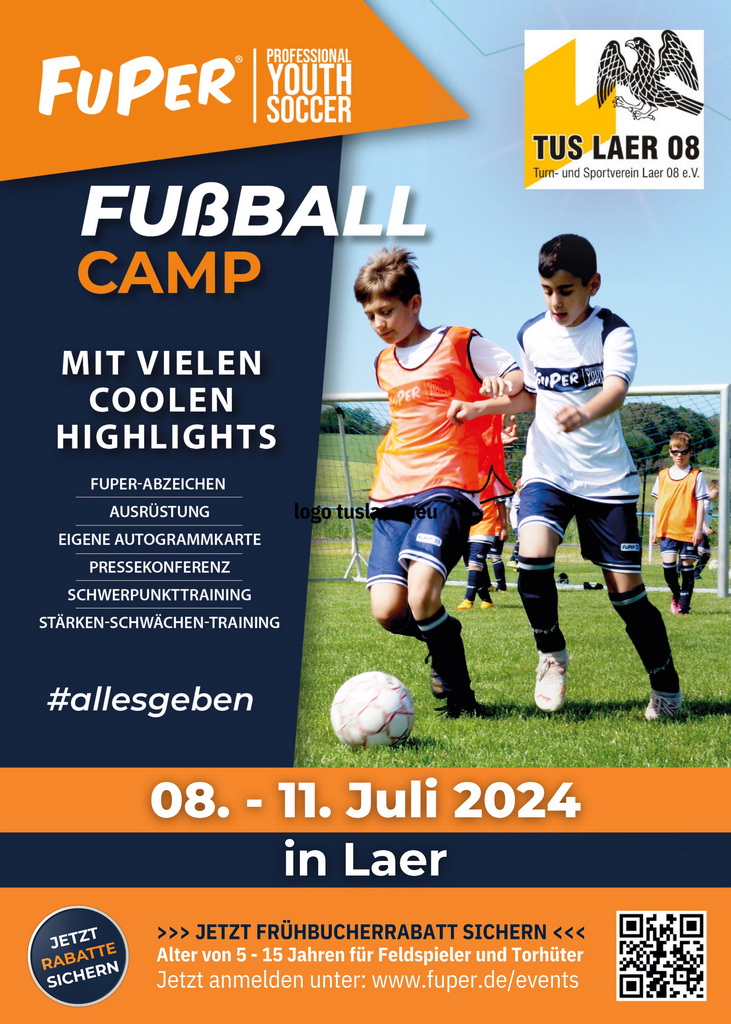 tus laer fussballcamp flyer