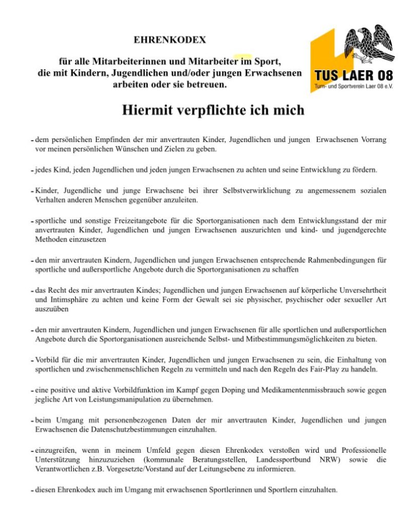 tus laer ehrencodex